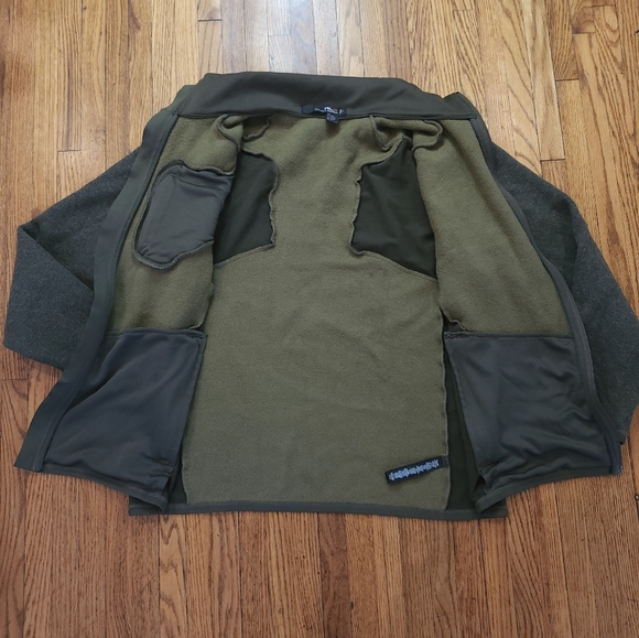 Ralph Lauren RLX Mens Wool Blend Zip Up Jacket Size L Green Hybrid - Picture 6 of 7